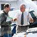 Visitors learning about eco cars