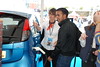 Charging an Electric Car at the EDF Energy Stand