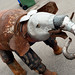 Elephant made from recycled Car parts